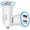 Автомобильное зарядное устройство HOCO UC204 2 USB 2.4A белое - фото 23267