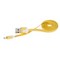 USB кабель Noodle Flat на Lightning плоский жёлтый - фото 6368
