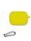 Чехол силиконовый для наушников Apple AirPods Pro Dadario с карабином Yellow