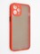 Накладка пластиковая с силиконовой окантовкой с защищенной камерой для iPhone 12 Pro Max красная - фото 42254