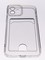 Накладка силиконовая с кардхолдером для Apple iPhone 12 прозрачная - фото 53465