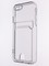 Накладка силиконовая с кардхолдером для Apple iPhone 6/6S прозрачная - фото 53479