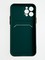 Накладка силиконовая Summer с кардхолдером для Apple iPhone 12 Pro зеленая - фото 59535
