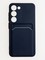 Накладка силиконовая Winter с кардхолдером для Samsung Galaxy S23 синяя