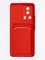 Накладка силиконовая Winter с кардхолдером для Xiaomi Mi 13 Lite красная - фото 63750