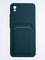 Накладка силиконовая Winter с кардхолдером для Xiaomi Redmi 9A зеленая
