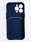 Накладка силиконовая Winter с кардхолдером для Apple iPhone 13 Pro синяя - фото 64487