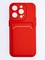 Накладка силиконовая Winter с кардхолдером для Apple iPhone 14 Pro красная - фото 64534
